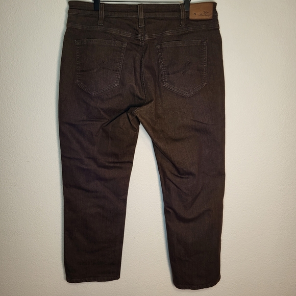 34 Heritage Courage Straight Leg Mid Rise Denim Jeans in Fudge Twill size 40/34 - Picture 2 of 9